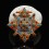Tibetan Buddhism Gold & Silver Plated Decorated with Semiprecious Stones Ghau