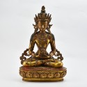 Hand Made Copper Alloy with Gold Gilded in Antique Finish 15" Aparamita Statue