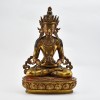 Hand Made Copper Alloy with Gold Gilded in Antique Finish 15" Aparamita Statue
