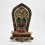 Hand Made Silver Plated Copper Alloy with Filigree Carvings Amoghapasha Lokeshvara Statue