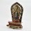 Hand Made Silver Plated Copper Alloy with Filigree Carvings Amoghapasha Lokeshvara Statue