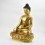 Hand Made Copper Alloy Gold Gilded and Hand Painted Face 18" Enlightenment Shakyamuni Buddha Statue