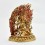 Hand Made Copper Alloy 24 Karat Gold Gilded and Hand Painted Face 9.75" Vajrapani Statue
