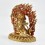 Hand Made Copper Alloy 24 Karat Gold Gilded and Hand Painted Face 9.75" Vajrapani Statue