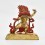 Hand Made Copper Alloy 24 Karat Gold Gilded and Hand Painted Face 9.75" Vajrapani Statue
