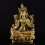 Hand Made Coppper Alloy 24 Karat Gold Gilded with Hand Painted Face 14" Green Tara  Statue