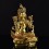 Hand Made Coppper Alloy 24 Karat Gold Gilded with Hand Painted Face 14" Green Tara  Statue