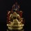 Hand Made Coppper Alloy 24 Karat Gold Gilded with Hand Painted Face 14" Green Tara  Statue