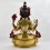Hand Made Copper Alloy with 24 Karat Gold-Gilded and Hand-Painted Face 19" Chenrezig Statue
