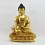 Hand Made Copper Alloy with 24 Karat Gold-Gilded and Hand-Painted Face 13" Medicine Buddha Statue