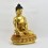 Hand Made Copper Alloy with 24 Karat Gold-Gilded and Hand-Painted Face 13" Medicine Buddha Statue