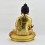 Hand Made Copper Alloy with 24 Karat Gold-Gilded and Hand-Painted Face 13" Medicine Buddha Statue