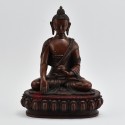 Hand Made Copper Alloy in Oxidation Finish 9" Shakyamuni Buddha Statue