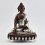 Hand Made  Silver-Plated Copper Alloy in Oxidation Finish 9" Shakyamuni Buddha Statue
