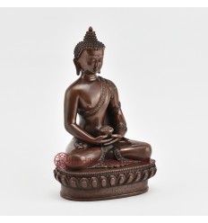 Hand Made Copper Alloy in Oxidation Finish 9" Amida Buddha Statue