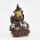 Machine Made with Copper Alloy in Oxidation Finish and Hand-Painted Face 4.25" Four Armed Chenrezig Statue