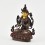 Machine Made with Copper Alloy in Oxidation Finish and Hand-Painted Face 4.25" Four Armed Chenrezig Statue