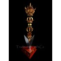 Fine Quality 27" Hand Crafted Phurba/Phurwa Set - Tibetan Buddhist Ritual Dagger from Patan, Nepal