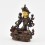 Machine Made with Copper Alloy in Oxidation Finish and Hand-Painted Face 4.25" Green Tara Statue