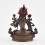 Machine Made with Copper Alloy in Oxidation Finish and Hand-Painted Face 4.25" Green Tara Statue