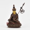 Machine Made with Copper Alloy in Oxidation Finish and Hand-Painted Face4.25" Guru Padmasambhava Statue