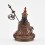 Machine Made with Copper Alloy in Oxidation Finish and Hand-Painted Face4.25" Guru Padmasambhava Statue