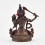 Machine Made with Copper Alloy in Oxidation Finish and Hand-Painted Face 4.25" Manjushri Statue