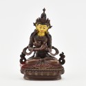 Machine Made with Copper Alloy in Oxidation Finish and Hand-Painted Face 4.25" Vajradhara Statue