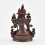 Machine Made with Copper Alloy in Oxidation Finish and Hand-Painted Face 4.25" White Tara Statue