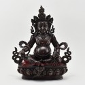 Hand Made Copper Alloy in Oxidation Finish 12.5" Yellow Dzambhala Statue