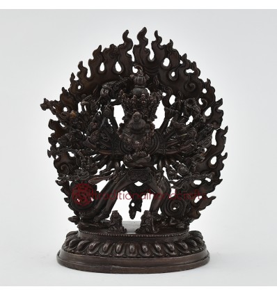 Machine Made Copper Alloy in Oxidation Finish 5.5" Chakrasamvara Vajravarahi Statue