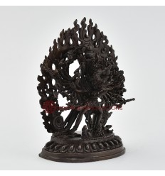 Machine Made Copper Alloy in Oxidation Finish 5.5" Chakrasamvara Vajravarahi Statue