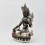 Hand Made Silver-Plated Copper Alloy in Oxidation Finish 13" White Tara Statue