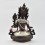 Hand Made Silver-Plated Copper Alloy in Oxidation Finish 13" White Tara Statue