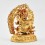 Machine Made Gold-Plated Copper Alloy with Hand-Painted Face 4.75" Bernagchen Mahakala Statue