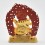 Machine Made Gold-Plated Copper Alloy with Hand-Painted Face 4.75" Bernagchen Mahakala Statue