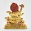 Machine Made Gold-Plated Copper Alloy with Hand-Painted Face 4.75" Bernagchen Mahakala Statue