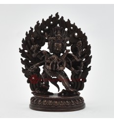 Machine Made Copper Alloy in Oxidation Finish 5" Vajrakilaya Statue