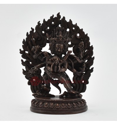 Machine Made Copper Alloy in Oxidation Finish 5" Vajrakilaya Statue