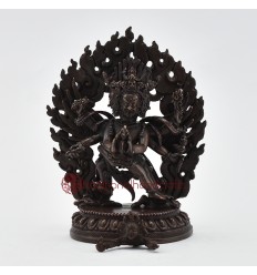 Machine Made Copper Alloy in Oxidation Finish 5" Vajrakilaya Statue