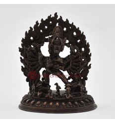 Machine Made Copper Alloy in Oxidation Finish 5" Yamantaka Statue