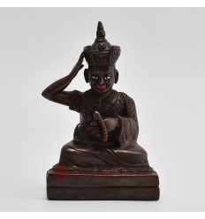 Hand Made Copper Alloy in Oxidation Finish 5.25" The 16th Karmapa - Rangjung Rigpe Dorje Statue