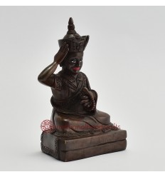 Hand Made Copper Alloy in Oxidation Finish 5.25" The 16th Karmapa - Rangjung Rigpe Dorje Statue