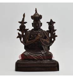 Hand Made Copper Alloy in Oxidation Finish 9" The 5th Karmapa - Deshin Shekpa Statue