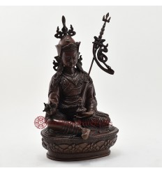 Hand Made Copper Alloy in Oxidation Finish 14" Guru Rinpoche Statue