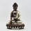 Hand Made Silver-Plated Copper Alloy in Oxidation Finish 13" Shakyamuni Buddha Statue