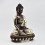Hand Made Silver-Plated Copper Alloy in Oxidation Finish 13" Shakyamuni Buddha Statue