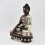Hand Made Silver-Plated Copper Alloy in Oxidation Finish 13" Shakyamuni Buddha Statue