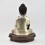 Hand Made Silver-Plated Copper Alloy in Oxidation Finish 13" Shakyamuni Buddha Statue