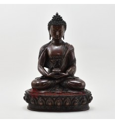 Hand Made Copper Alloy in Oxidation Finish13" Amitabha Buddha Statue
